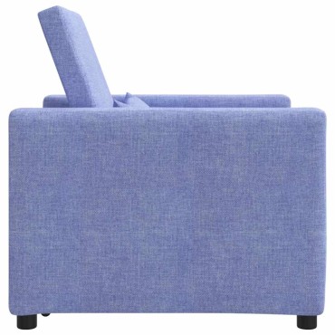 vidaXL Καναπές Κρεβάτι Μονό Μπλε τζιν 90x165x87cm ύφασμα 1 τεμ.