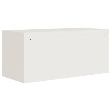 vidaXL Αρχειοθήκη Λευκή 90x40x145cm από Ατσάλι 2 τεμ.