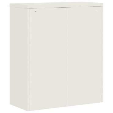 vidaXL Αρχειοθήκη Λευκή 90x40x145cm από Ατσάλι 2 τεμ.