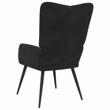 vidaXL Πολυθρόνα Relax Μαύρη Βελούδινη 61x70x96,5cm 1 τεμ.