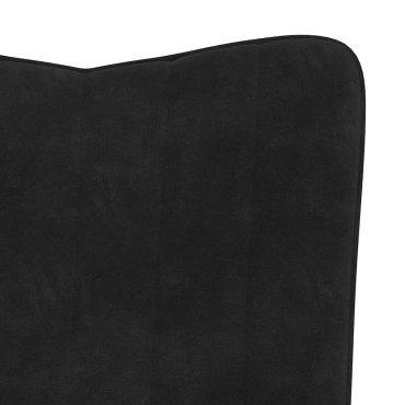 vidaXL Πολυθρόνα Relax Μαύρη Βελούδινη 61x70x96,5cm 1 τεμ.