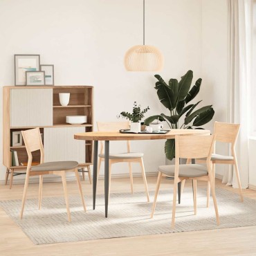 vidaXL Επιτραπέζια επιφάνεια 140x60x4cm από Μασίφ Ξύλο Δρυός Οβάλ