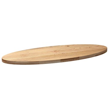 vidaXL Επιτραπέζια επιφάνεια 140x60x4cm από Μασίφ Ξύλο Δρυός Οβάλ