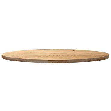 vidaXL Επιτραπέζια επιφάνεια 140x60x4cm από Μασίφ Ξύλο Δρυός Οβάλ