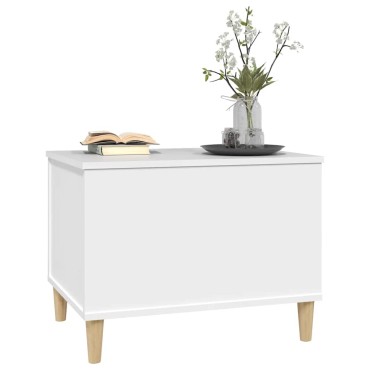 vidaXL Τραπεζάκι Σαλονιού Λευκό 60x44,5x45cm από Επεξεργασμένο Ξύλο 1 τεμ.