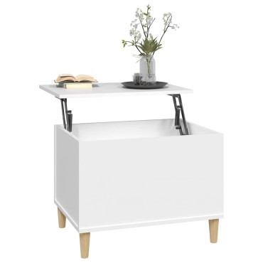 vidaXL Τραπεζάκι Σαλονιού Λευκό 60x44,5x45cm από Επεξεργασμένο Ξύλο 1 τεμ.