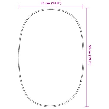 vidaXL Καθρέφτης Τοίχου Χρυσός 50x35 εκ.