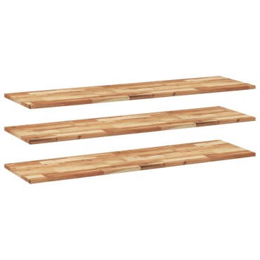 vidaXL Ράφια Κρεμαστά 3 τεμ. 160x40x2cm Φινίρισμα Λαδιού Μασίφ Ακακία