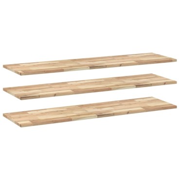 vidaXL Ράφια Κρεμαστά 3 τεμ. 160x40x2cm Ακατέργαστο Μασίφ Ξύλο Ακακίας