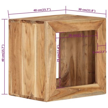 vidaXL Σκαμπό 40x30x40cm από Μασίφ Ξύλο Ακακίας 1 τεμ.