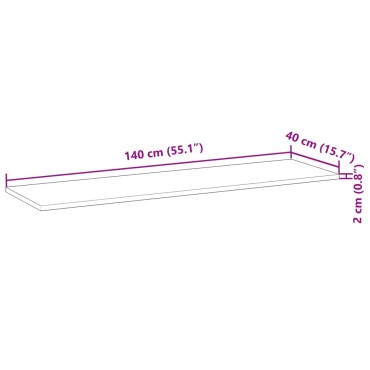 vidaXL Ράφια Κρεμαστά 4 τεμ. 140x40x2cm Φινίρισμα Λαδιού Μασίφ Ακακία