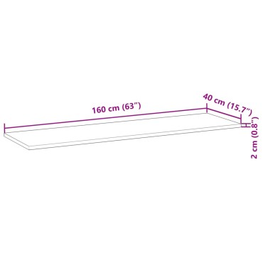 vidaXL Ράφια Κρεμαστά 2 τεμ. 160x40x2cm Φινίρισμα Λαδιού Μασίφ Ακακία
