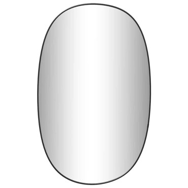 vidaXL Καθρέφτης Τοίχου Μαύρος 70x45 εκ.