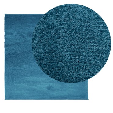 vidaXL Χαλί OVIEDO με Κοντό Πέλος Τιρκουάζ 120x120cm