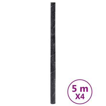 vidaXL Αυτοκόλλητα Επίπλων Μάρμαρο Μαύρο 90 x 500 εκ. από PVC