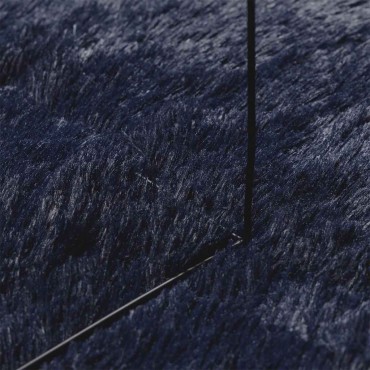 vidaXL Χαλί Shaggy με Ψηλό Πέλος NAVARRA Ναυτικό 160x160cm