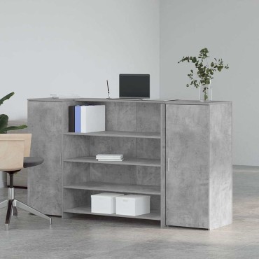 vidaXL Γραφείο υποδοχής 180x50x103,5cm Επεξεργασμένο Ξύλο 1 τεμ.