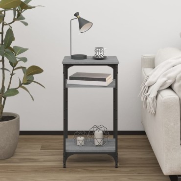vidaXL Βοηθητικό Τραπέζι Γκρι Sonoma 40x30x75cm Επεξεργασμένο Ξύλο 1 τεμ.