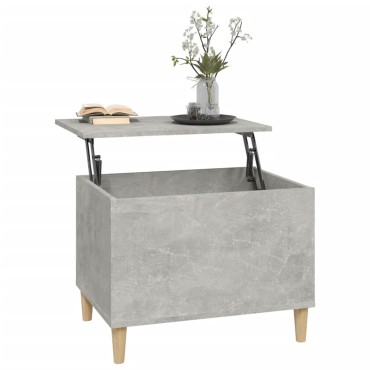 vidaXL Τραπεζάκι Σαλονιού Γκρι Σκυρ. 60x44,5x45cm Επεξεργ. Ξύλο 1 τεμ.