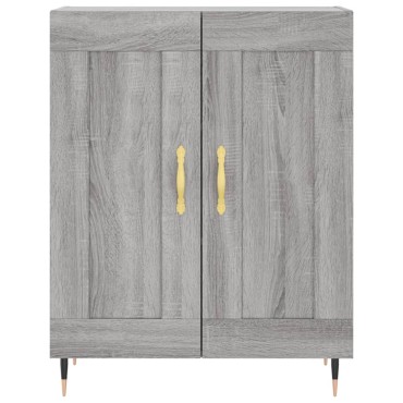 vidaXL Ντουλάπι Γκρι Sonoma 69,5x34x180cm Επεξεργασμένο Ξύλο 1 τεμ.