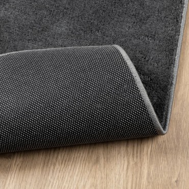 vidaXL Χαλί OVIEDO με Κοντό Πέλος Ανθρακί 120x120cm