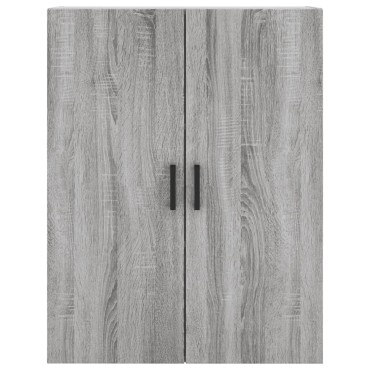 vidaXL Ντουλάπι Γκρι Sonoma 69,5x34x180cm Επεξεργασμένο Ξύλο 1 τεμ.