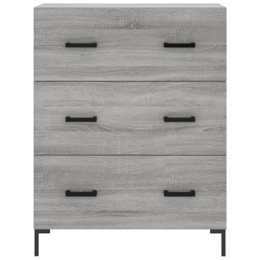 vidaXL Ντουλάπι Γκρι Sonoma 69,5x34x180cm Επεξεργασμένο Ξύλο 1 τεμ.