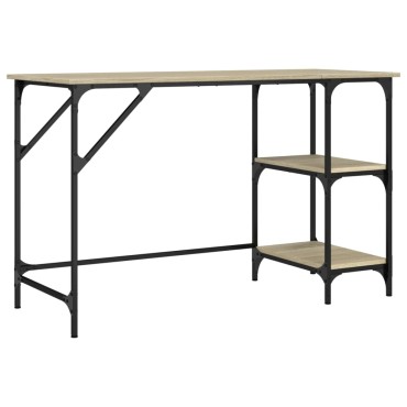vidaXL Γραφείο Sonoma Δρυς 120x50x75cm Μέταλλο & Επεξεργασμένο Ξύλο 1 τεμ.