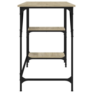 vidaXL Γραφείο Sonoma Δρυς 120x50x75cm Μέταλλο & Επεξεργασμένο Ξύλο 1 τεμ.