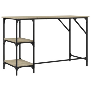 vidaXL Γραφείο Sonoma Δρυς 120x50x75cm Μέταλλο & Επεξεργασμένο Ξύλο 1 τεμ.