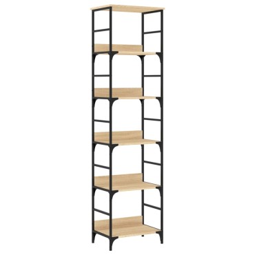 vidaXL Βιβλιοθήκη Sonoma Δρυς 50x33x188,5cm από Τεχνητό Ξύλο 1 τεμ.