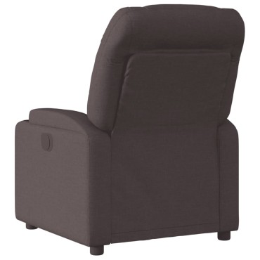 vidaXL Πολυθρόνα Ανακλινόμενη Ηλεκτρική Σκούρο Καφέ Υφασμάτινη