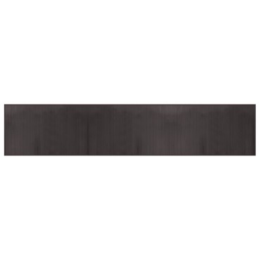 vidaXL Χαλί Ορθογώνιο Σκούρο Καφέ 60x300cm Μπαμπού