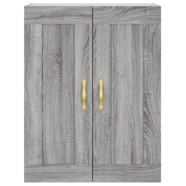 vidaXL Ντουλάπι Γκρι Sonoma 69,5x34x180cm Επεξεργασμένο Ξύλο 1 τεμ.