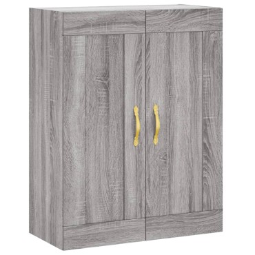 vidaXL Ντουλάπι Γκρι Sonoma 69,5x34x180cm Επεξεργασμένο Ξύλο 1 τεμ.