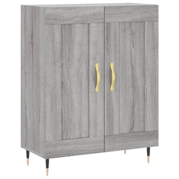 vidaXL Ντουλάπι Γκρι Sonoma 69,5x34x180cm Επεξεργασμένο Ξύλο 1 τεμ.