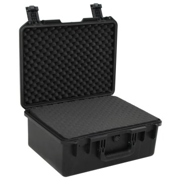 vidaXL Θήκη Πτήσης Φορητή Μαύρη 49x38x23 εκ. από Πολυπροπυλένιο