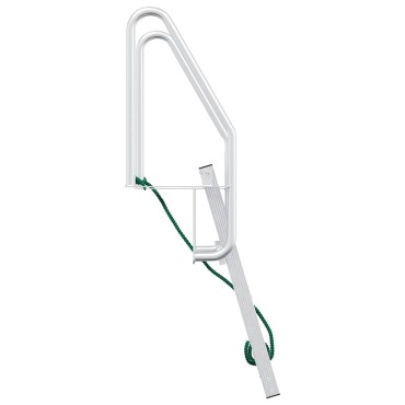 vidaXL 3-Βήμα Σκάλα για Μώλο Ασημί 58 x 77 x 144 εκ Αλουμίνιο