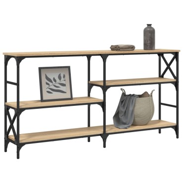 vidaXL Τραπέζι Κονσόλα Sonoma Δρυς 150x29x76,5cm Επεξεργ. Ξύλο 1 τεμ.