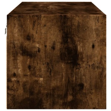 vidaXL Ντουλάπι Τοίχου Καπνιστή Δρυς 102x37x35cm Γυάλινες Πόρτες 1 τεμ.