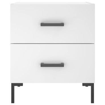 vidaXL Κομοδίνο Λευκό 40x35x47,5cm από Επεξεργασμένο Ξύλο 1 τεμ.