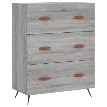 vidaXL Συρταριέρα Γκρι Sonoma 69,5x34x90cm από Επεξεργ. Ξύλο 1 τεμ.