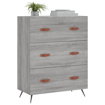 vidaXL Συρταριέρα Γκρι Sonoma 69,5x34x90cm από Επεξεργ. Ξύλο 1 τεμ.