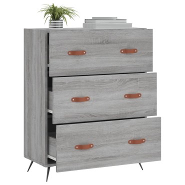vidaXL Συρταριέρα Γκρι Sonoma 69,5x34x90cm από Επεξεργ. Ξύλο 1 τεμ.