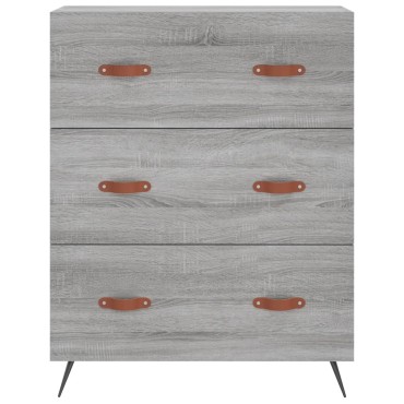 vidaXL Συρταριέρα Γκρι Sonoma 69,5x34x90cm από Επεξεργ. Ξύλο 1 τεμ.