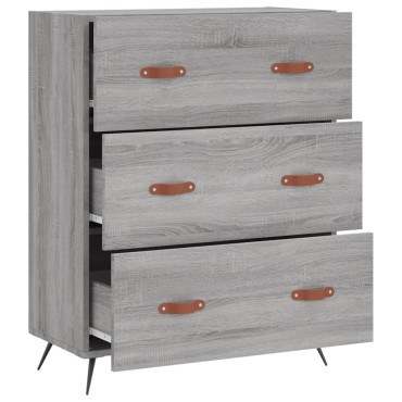vidaXL Συρταριέρα Γκρι Sonoma 69,5x34x90cm από Επεξεργ. Ξύλο 1 τεμ.