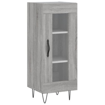 vidaXL Μπουφές Sonoma Γκρι 34,5x34x180cm από Επεξεργασμένο Ξύλο 1 τεμ.