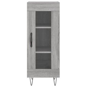 vidaXL Μπουφές Sonoma Γκρι 34,5x34x180cm από Επεξεργασμένο Ξύλο 1 τεμ.