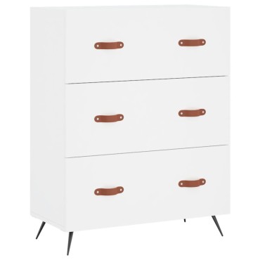 vidaXL Συρταριέρα Λευκή 69,5x34x90cm από Επεξεργασμένο Ξύλο 1 τεμ.
