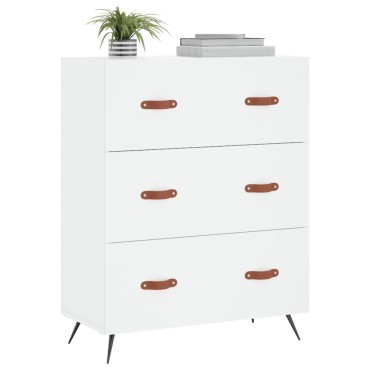 vidaXL Συρταριέρα Λευκή 69,5x34x90cm από Επεξεργασμένο Ξύλο 1 τεμ.
